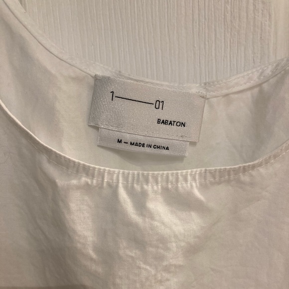 Aritzia Babaton 1-01 Elizabeth Blouse (WHITE) - Picture 5 of 8